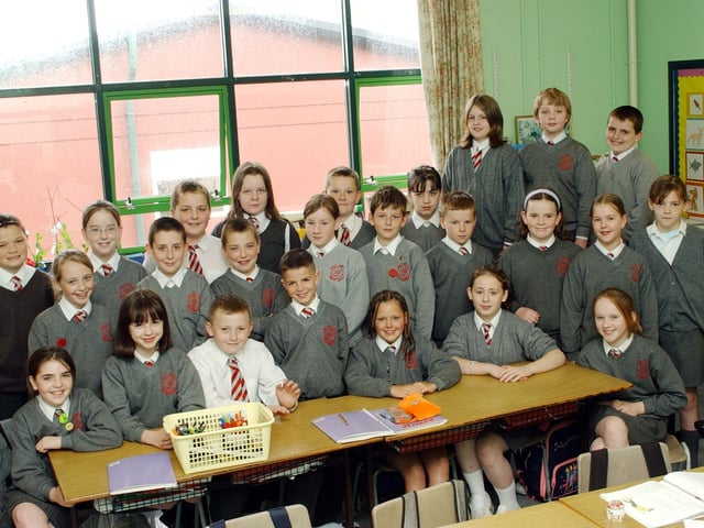 P 7 pupils at Holy Family Primary School, Ballymagroarty. (2305C28)