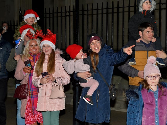 Some of the attendance at the Derry Christmas Lights parade in 2021. Photo: George Sweeney. DER2147GS – 013