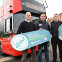 Foyle St Bus Station has achieved a top ‘Platinum’ award in the 2023 SPIRIT of Translink Facility Awards delivered in partnership with Keep Northern Ireland Beautiful (KNIB). The facility was assessed across a set of key criteria including: resource efficiency, energy and carbon, biodiversity, health and wellbeing activities, stakeholder, employee, and community engagement as well as employee culture, behaviour and leadership. Pictured celebrating their achievement are l-r Chris Allen, Translink, Gareth Lamrock (KNIB), Ciaran Redden and John Elliot, Translink.