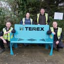 Pictured (L-R) are Terex team members Mark McKay, Senior Production Manager, Rosie Wildwood, MEGA Degree Apprentice, David Nicholl Senior Manufacturing Engineer, and Kieran Barratt, Maintenance Supervisor.