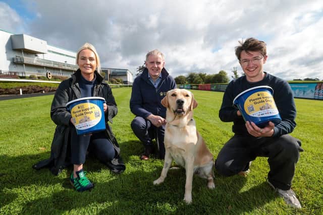 Pictured is Emma Meehan,  Geoffrey Mitchell and Mark Quinn
