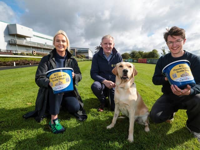 Pictured is Emma Meehan,  Geoffrey Mitchell and Mark Quinn