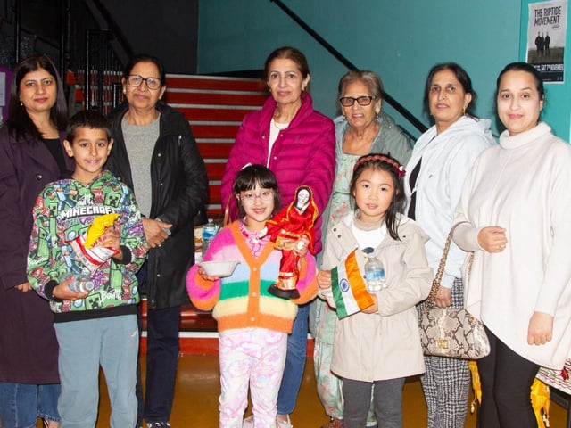 Participants enjoying the Bollywood film screening during Good Relations Week.