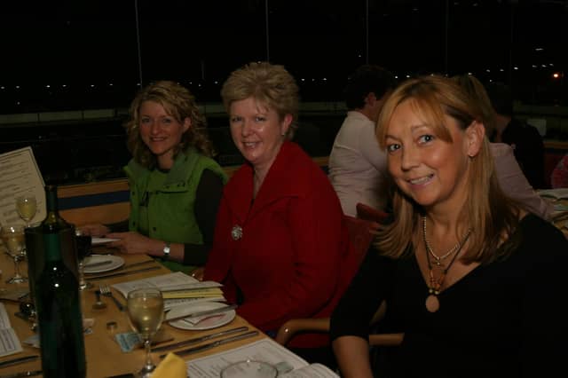 Derry and Donegal people enjoying a night at Lifford races in October 2005.
