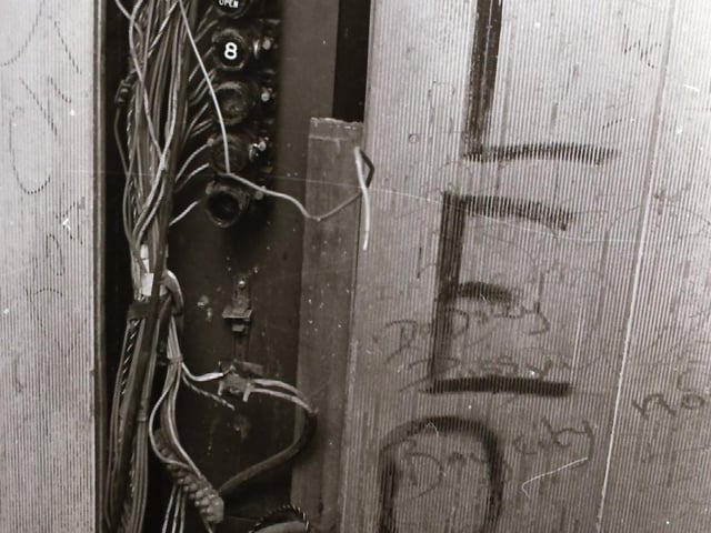 Rossville Flats lifts wrecked by vandals.