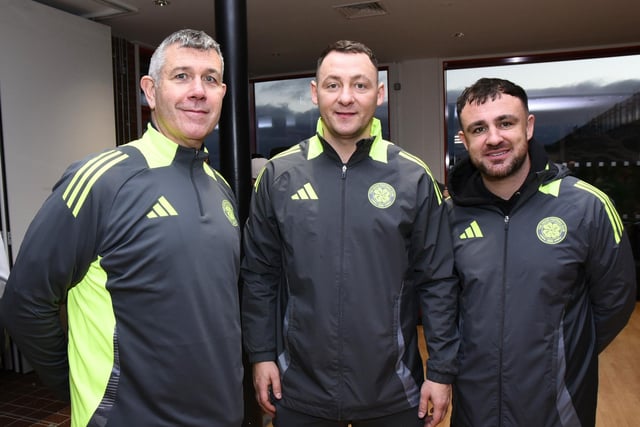 Gary Stannett, Sean Thornton and Dan Gorman of the Glasgow Celtic FC Foundation at Sunday's tournament. (Jim McCafferty Photography)