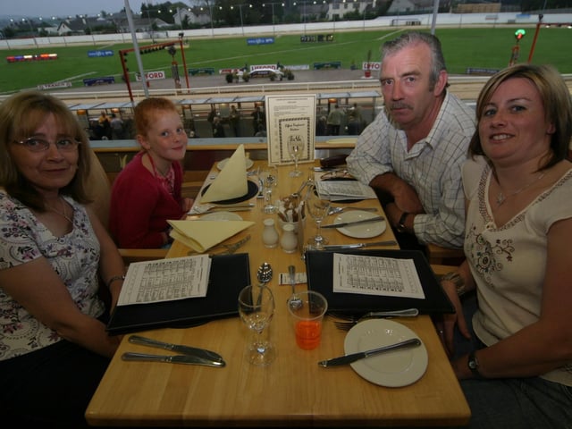 Derry and Donegal people enjoying a night at the Lifford races in June 2005.