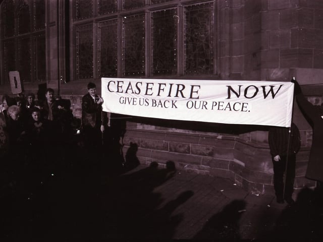 Peace Rally held at the Guildhall Square back in 1996.