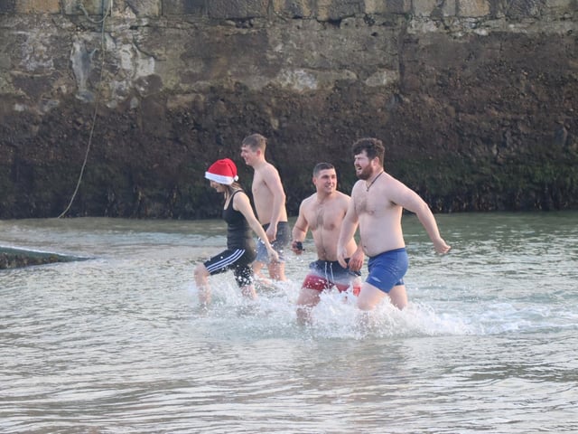Malin Head Community Christmas Day Swim at Portmor Beach.