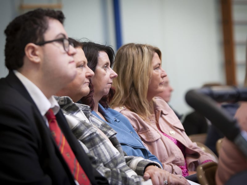 Students and parents pictured during Friday’s Leavers Mass in St. Joseph’s Boys School.
