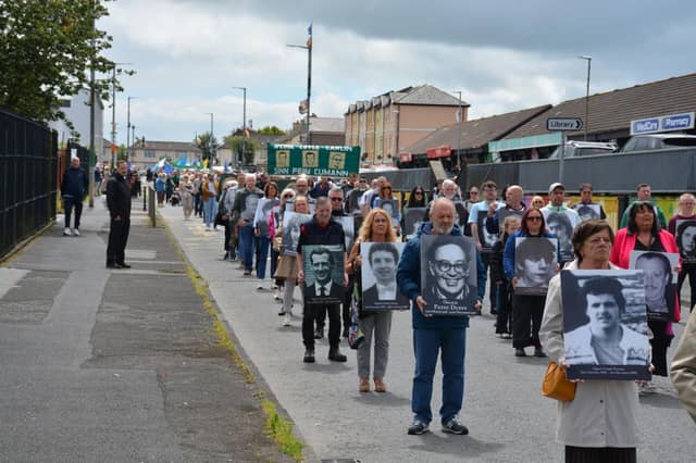 People gathered in Derry for the annual Volunteers Sunday commemoration in Derry. Photo: Charlie McMenamin.