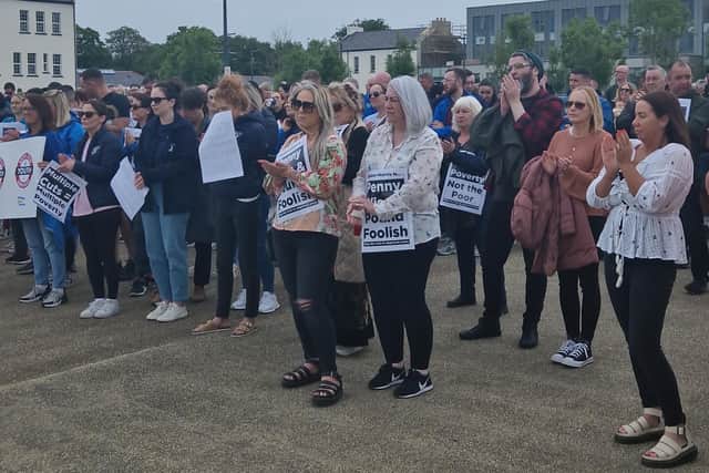 The Day of Action protest at Ebrington
