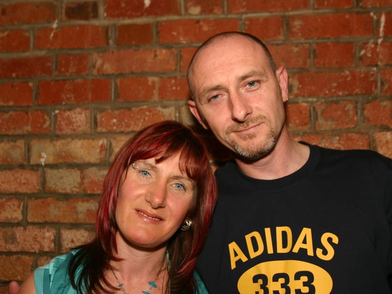 Twins celebrate BirthdayMary and George having their picture taken at the birthday celebrations in Bar Zu 7024dd : Parties in Derry in July 2005.