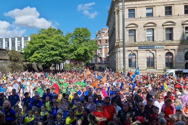 Foyle Cup in Guildhall Square, kicking off the 2024 tournament.