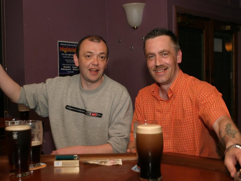 Pints of stout and cigarettes back when you could smoke indoors.