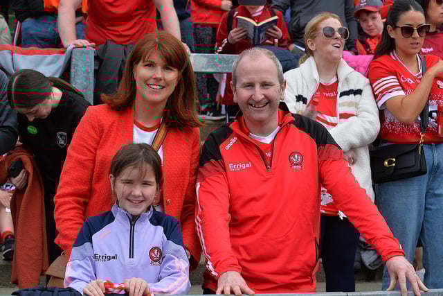 Derry fans at the game against Armagh in Celtic Park. Photo: George Sweeney