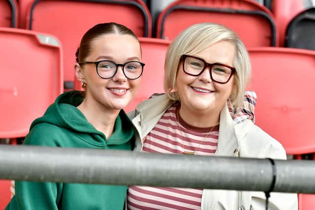 All smiles for our cameraman at the match.