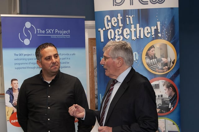 Declan Doherty, Chief Executive Officer, DYCW, in conversation with Councillor Christopher Jackson at Friday's SKY Launch.