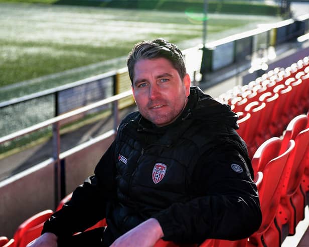 Ruaidhrí Higgins, manager of Derry City FC. Photo: George Sweeney