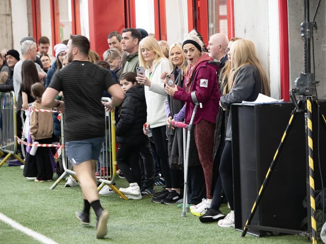 Family and friends showing support to athletes on Sunday.