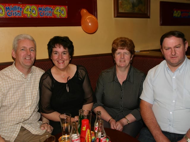 Left to right William Brogan Selena Brogan Susan Curran and William Curran 6521 dd : Jaqueline Downey's 40th birthday.