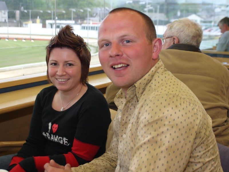 Punters enjoying a night out at the Lifford dog track in May 2004.