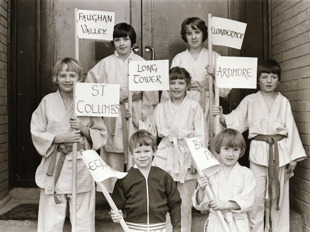 Children from different areas at the North West Judo Championships.