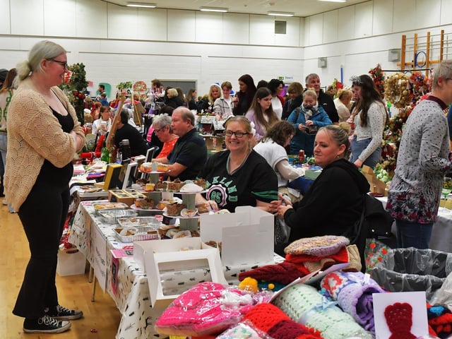 There were seventy stall holders, selling a variety of gifts, at St Marys College Christmas Craft Fair on Saturday. Photo: George Sweeney
