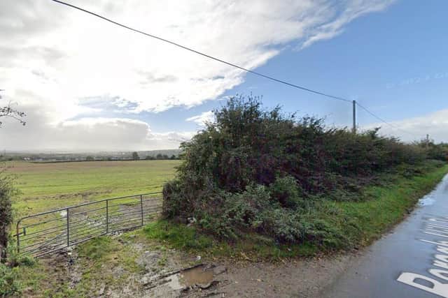 A view of the development lands from the Beragh Hill Road.