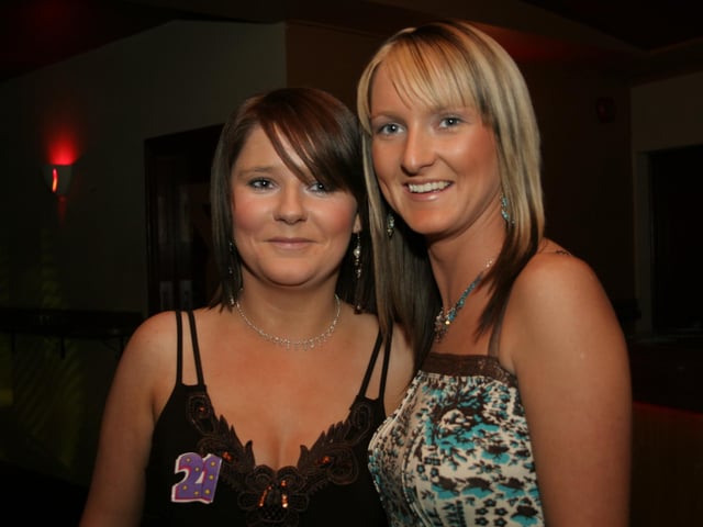 Aisling and Deidre out celebrating their 21st birthday together.