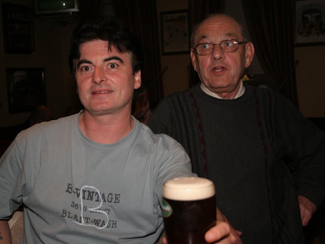 Some of the regulars in the Abercorn Bar back in 2004.