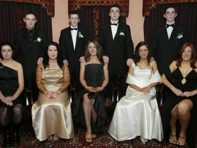 Seated are from left, Amy Doherty, Aileen Henderson, Sarah Lindsay, Laura Doherty and Marie Carlin.  Standing are Gerard Doherty, Barry McDaid, Daire Irwin and Ryan Bradley.  (1301JB22)