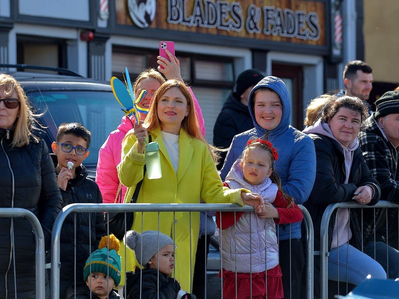 Spectators at the Easter Monday parade in Carndonagh. Photo: George Sweeney.  DER2315GS – 73