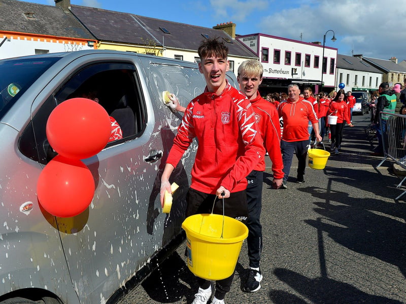 Participants at the Easter Monday parade in Carndonagh. Photo: George Sweeney. DER2315GS – 62