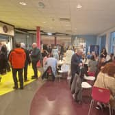 The foyer at Foyle Arena on Friday.