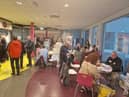 The foyer at Foyle Arena on Friday.