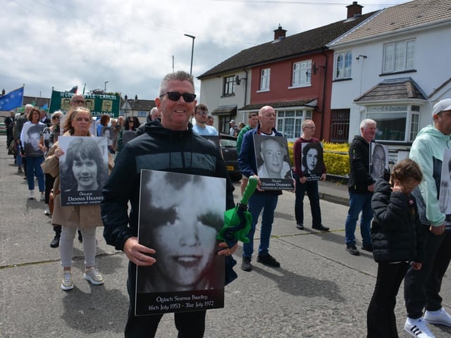 People gathered in Derry for the annual Volunteers Sunday commemoration in Derry. Photo: Charlie McMenamin.