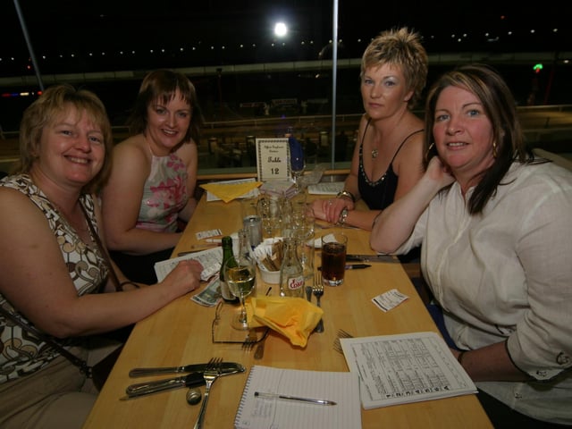 Derry and Donegal people enjoying a night at Lifford races in October 2005.