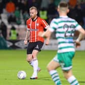 Derry City defender Mark Connolly in action against Shamrock Rovers.