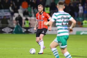 Derry City defender Mark Connolly in action against Shamrock Rovers.