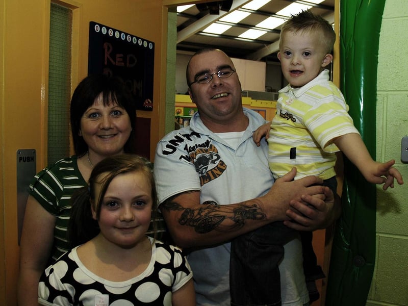 Nathan pictured with his mum Ann-marie, sister Demi and dad Dessie.
