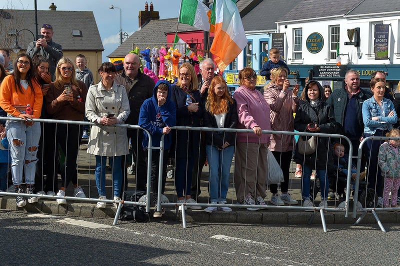Spectators at the Easter Monday parade in Carndonagh. Photo: George Sweeney.  DER2315GS – 58
