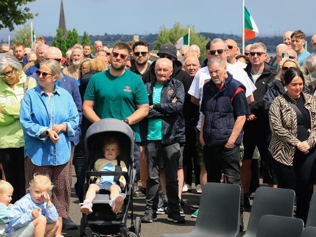 A section of the large crowd at the Derry Volunteers Commemoration held at the Republican plot, City Cemetery. (Photo - Tom Heaney, nwpresspics)