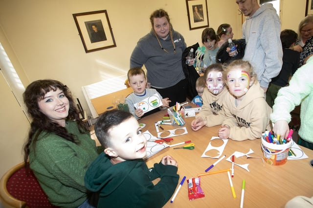 A busy Arts and Crafts Room at Saturday's Feile Springtime Shenanigans at Pilot's Row Centre, Derry. : .