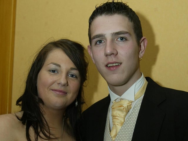 Patricia Devine and partner John Hribar at St. Mary's College formal. (2809JB10)