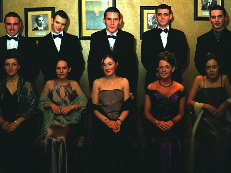 Seated from left, Carla Patton, Emma Daley, Sharlenne Edgar, Edwina Harkin, and Ciara Brady. Standing from left, Declan Harrigan, Ryan Cullen, Kieran McLaughlin, Charlie McDaid, and Paul Gallagher.(8/12/PG6)