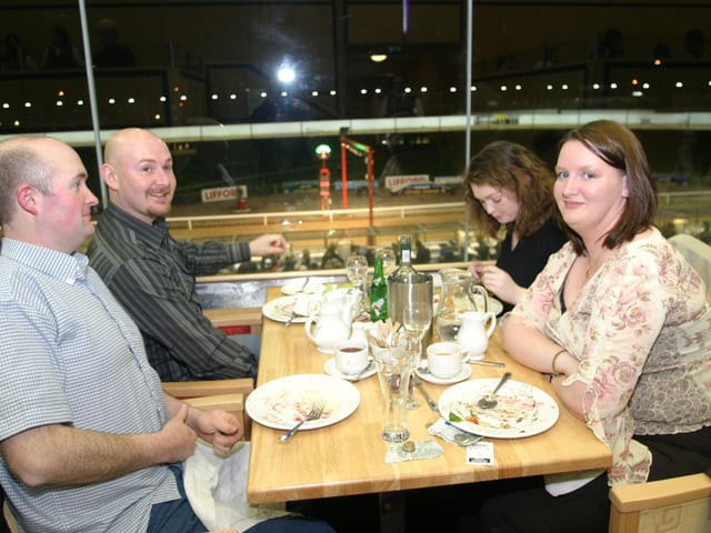 Out and about at the Lifford dog track in early 2004.