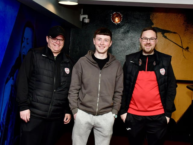 Pictured at the premiere of the ‘Football at the Heart – A Ballymoor Story’, film at the Nerve Centre last week.