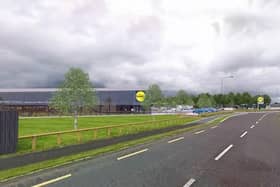 An artist's impression of the new Lidl store.