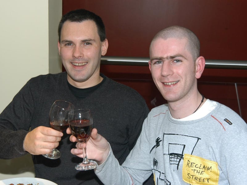 The staff at the Carphone Warehouse, Strand Road, pictured at Marty Hagan’s farewell dinner in Zio.